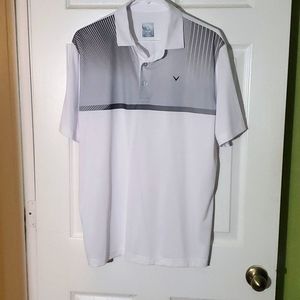 Callaway White/Gray Golf Shirt